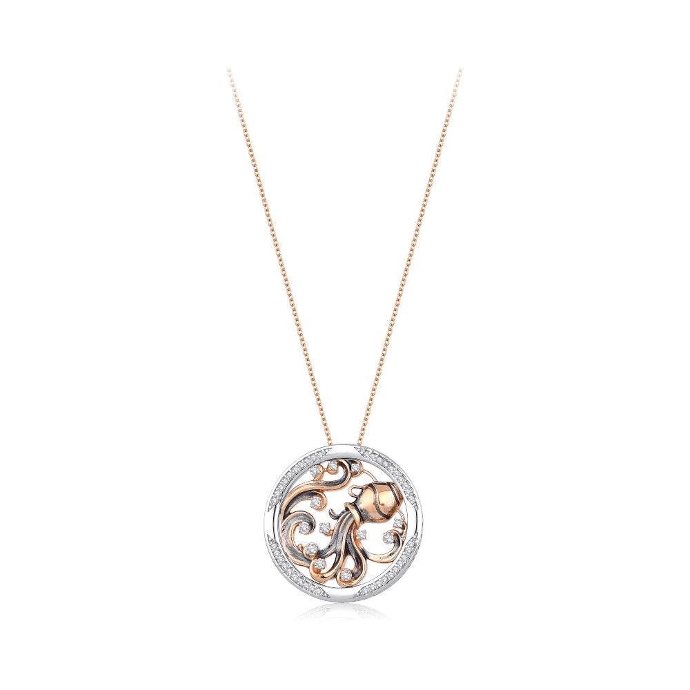 0.24 Karat Diamante Kova Burcu Collana