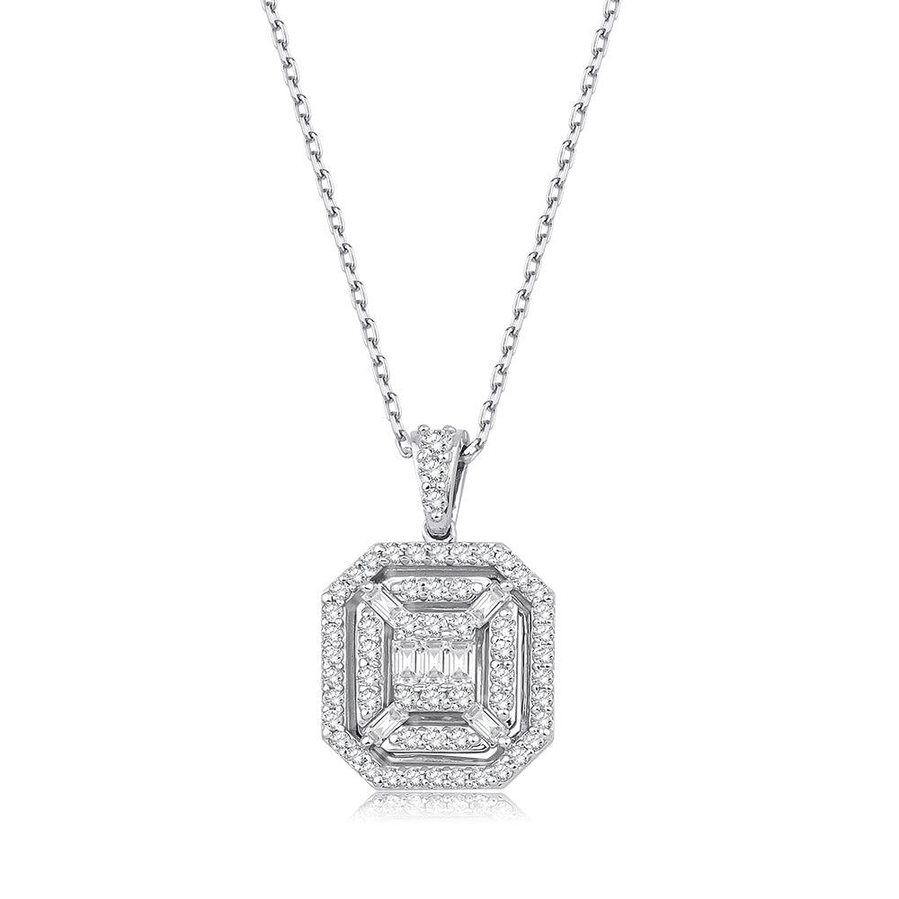 0.61 Karat June Baget Diamante Collana