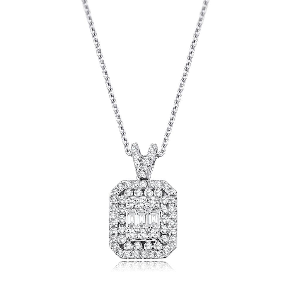 0.39 Karat Zoey Diamante baguette Collana