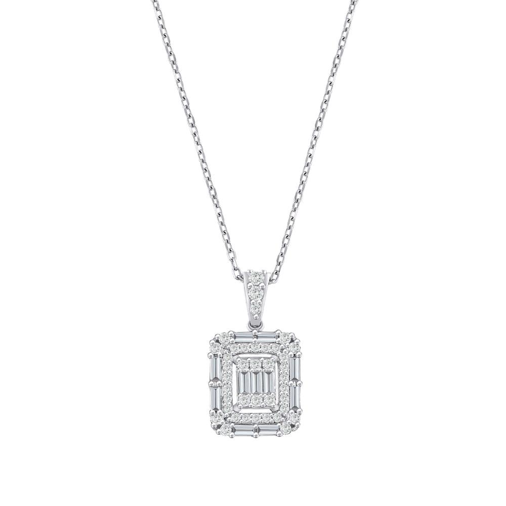 0.58 Karat Nora Diamante baguette Collana