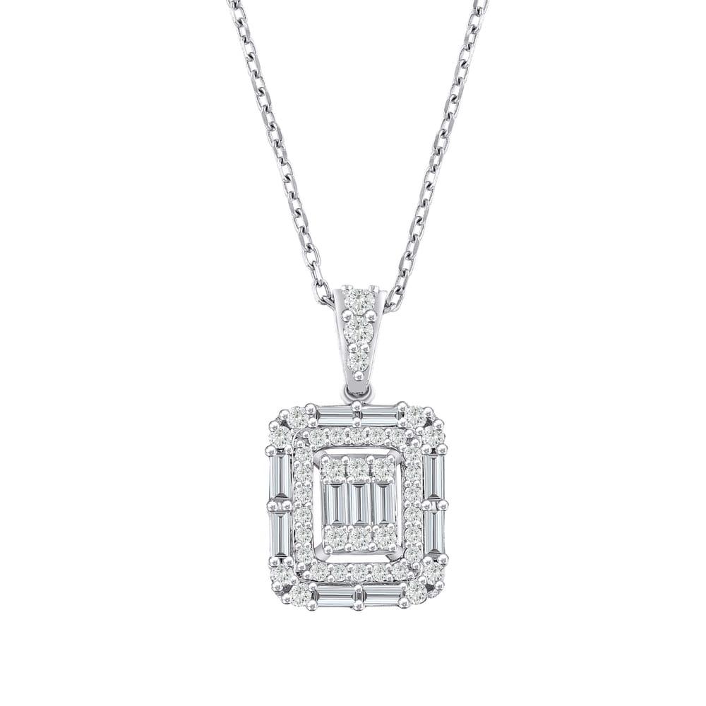 0.58 Karat Nora Diamante baguette Collana