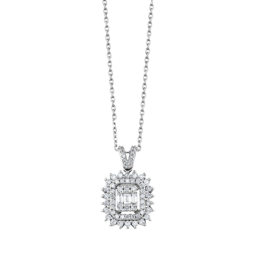 0.52 Karat Avery Diamante baguette Collana
