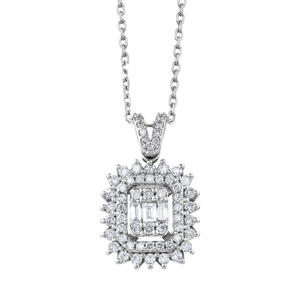 0.52 Karat Avery Diamante baguette Collana