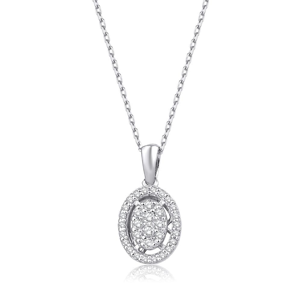 0.16 Karat Ovo Diamante Collana