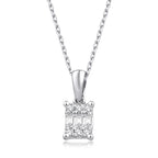 0.12 Karat Laranj Baget Diamante Collana