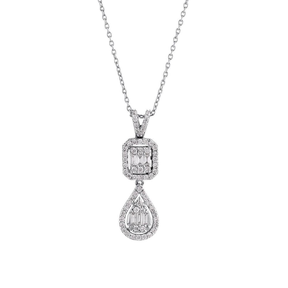 0.32 Karat Elena Diamante baguette Collana
