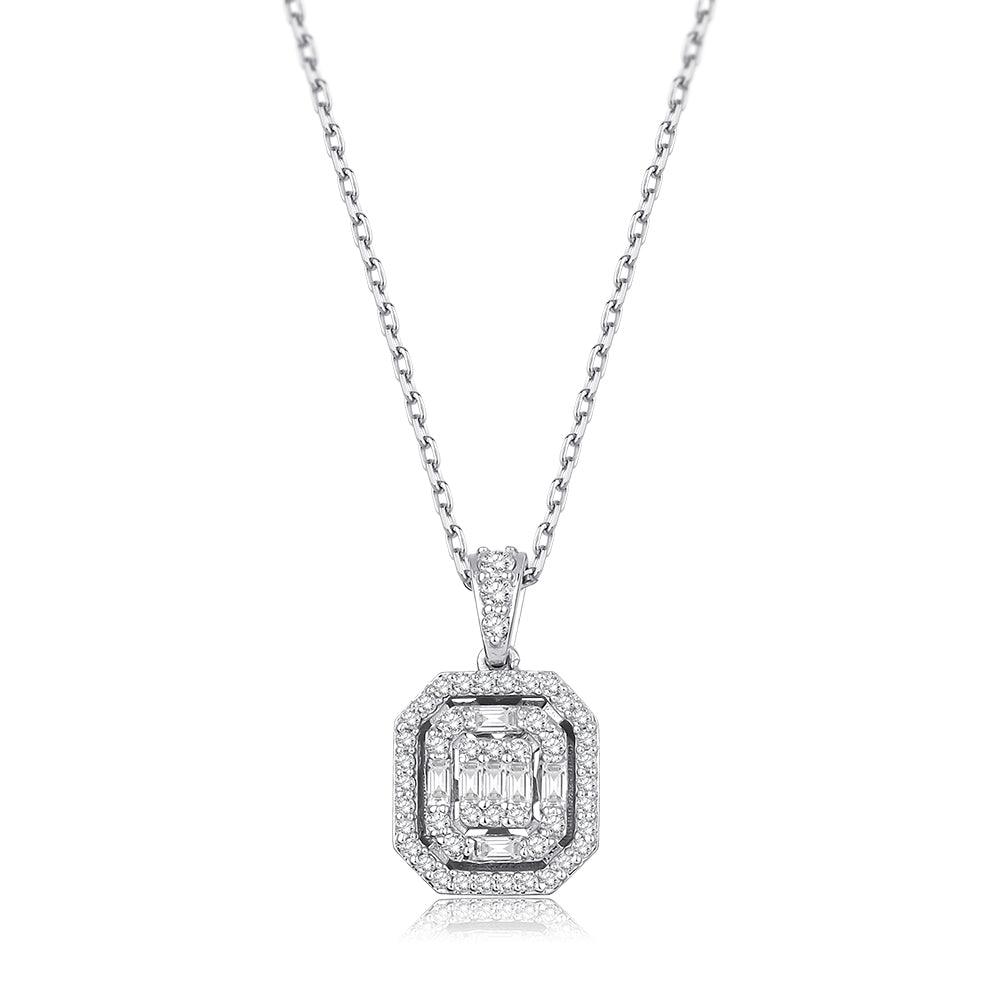 0.32 Karat Laranj Baget Diamante Collana
