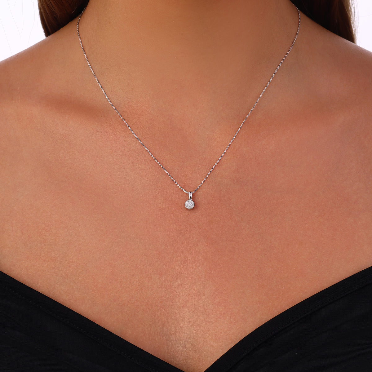 0.13 Karat Diamante Collana