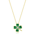 0.02 Karat Diamante Yonca Collana