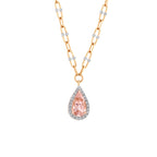 6.61 Karat Cherry Morganite Pırlanta Kolye