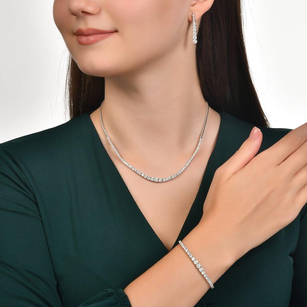 6.75 Karat Ordre Pırlanta Su Yolu Kolye