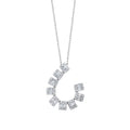 0.63 Karat Media Baget Diamante Collana