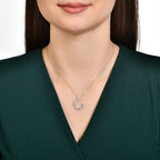 0.63 Karat Media Baget Diamante Collana