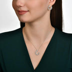 0.63 Karat Media Baget Diamante Collana