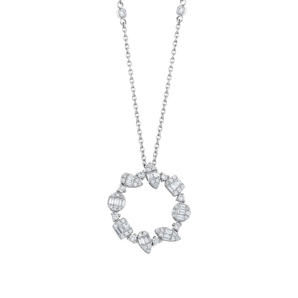 0.98 Karat Luna Baget Diamante Collana