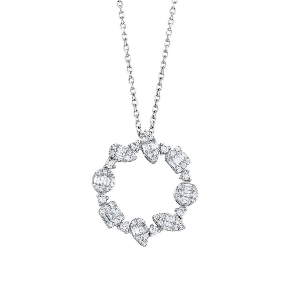 0.98 Karat Luna Baget Diamante Collana
