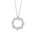 0.98 Karat Luna Baget Diamante Collana
