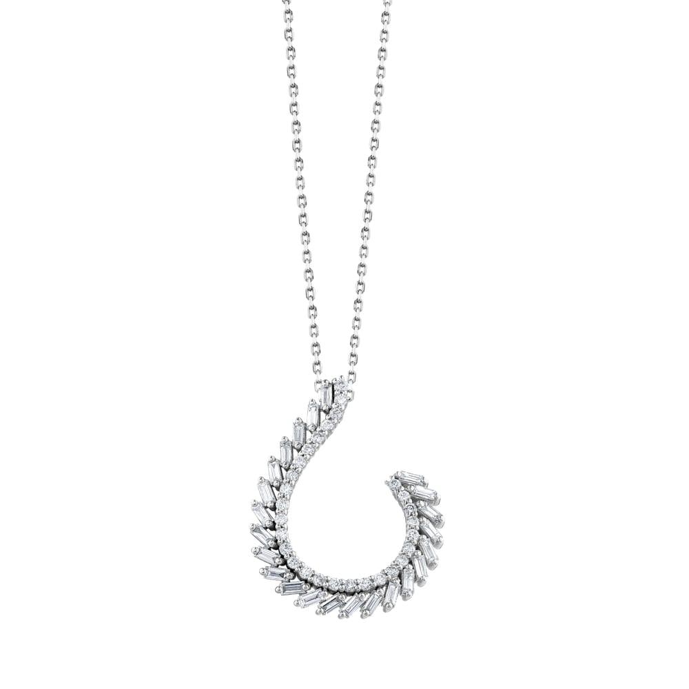 0.79 Karat Neoma Baget Diamante Collana