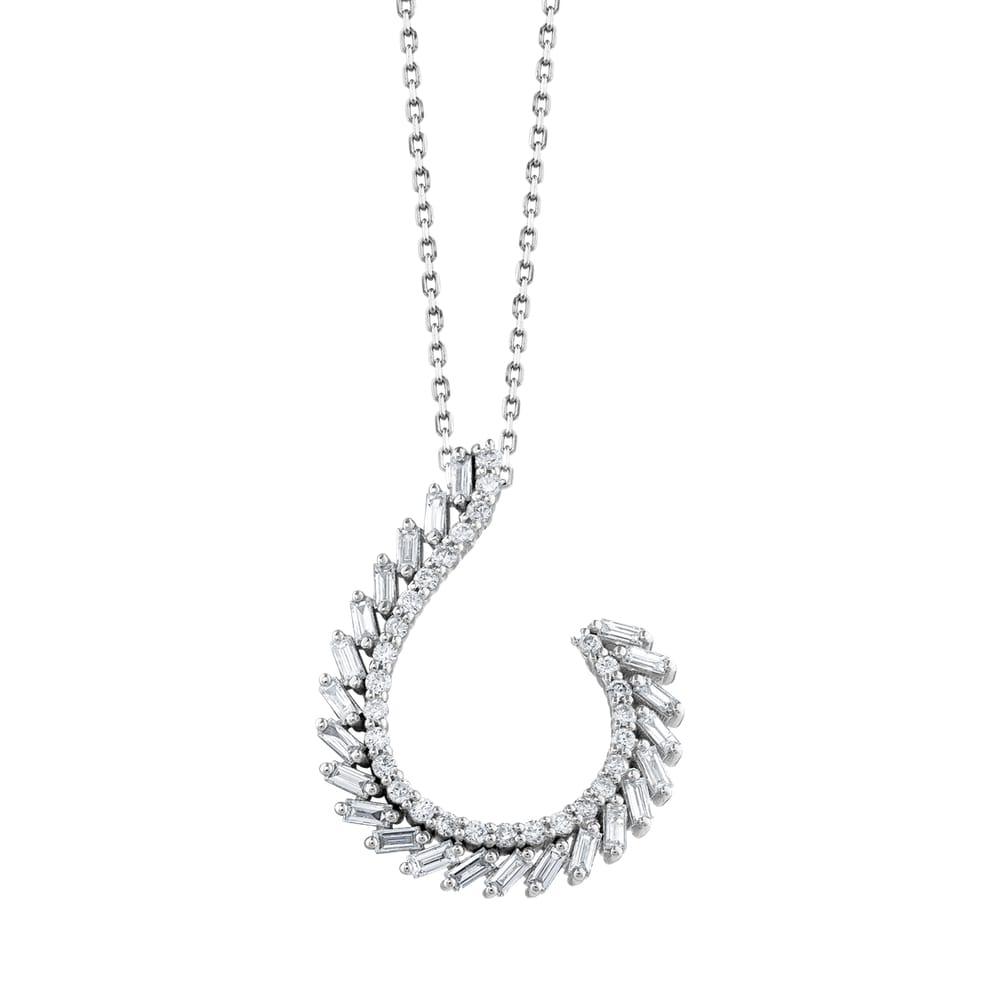 0.79 Karat Neoma Baget Diamante Collana