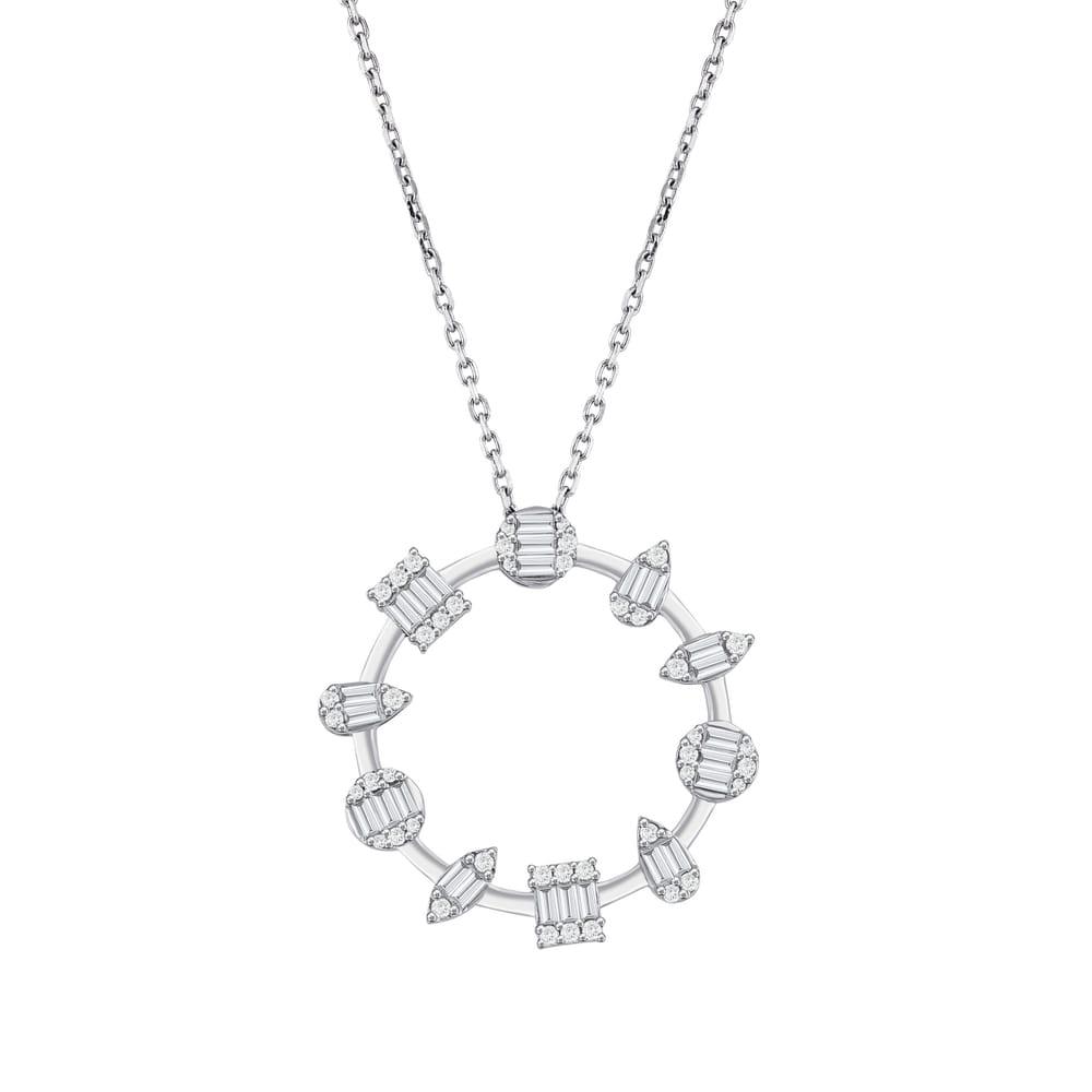 0.50 Karat Plena Baget Diamante Collana
