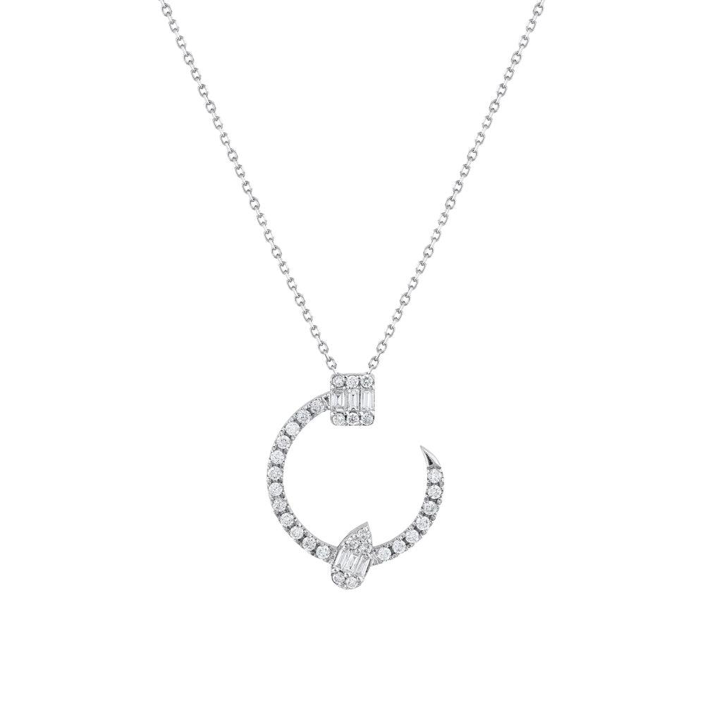 0.34 Karat Fegari Baget Diamante Collana