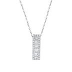 0.34 Karat Ruta Baget Diamante Collana