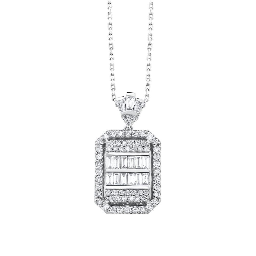 0.70 Karat Mia Diamante baguette Collana