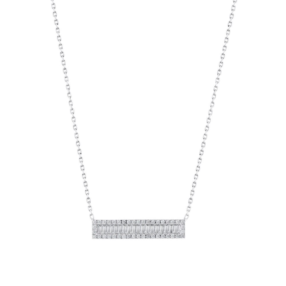 0.81 Karat Baget Diamante Collana