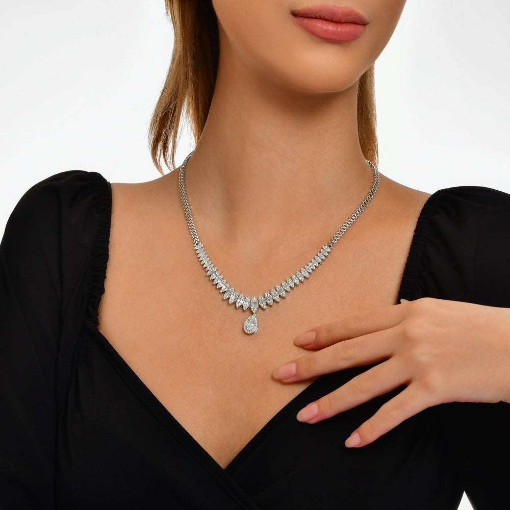 4.29 Karat Wedding Baget Pırlanta Gerdanlık