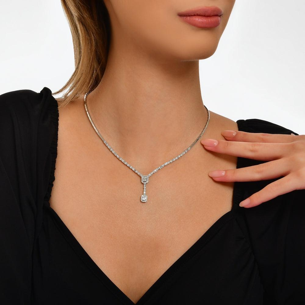 1.78 Karat Herz Baget Diamante Gerdanlık