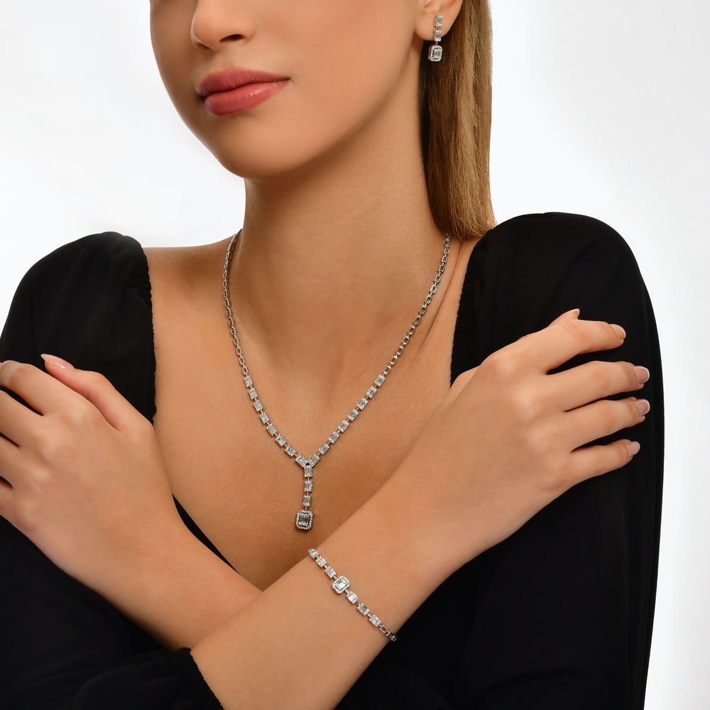 2.60 Karat matrimonio Baget Diamante Gerdanlık