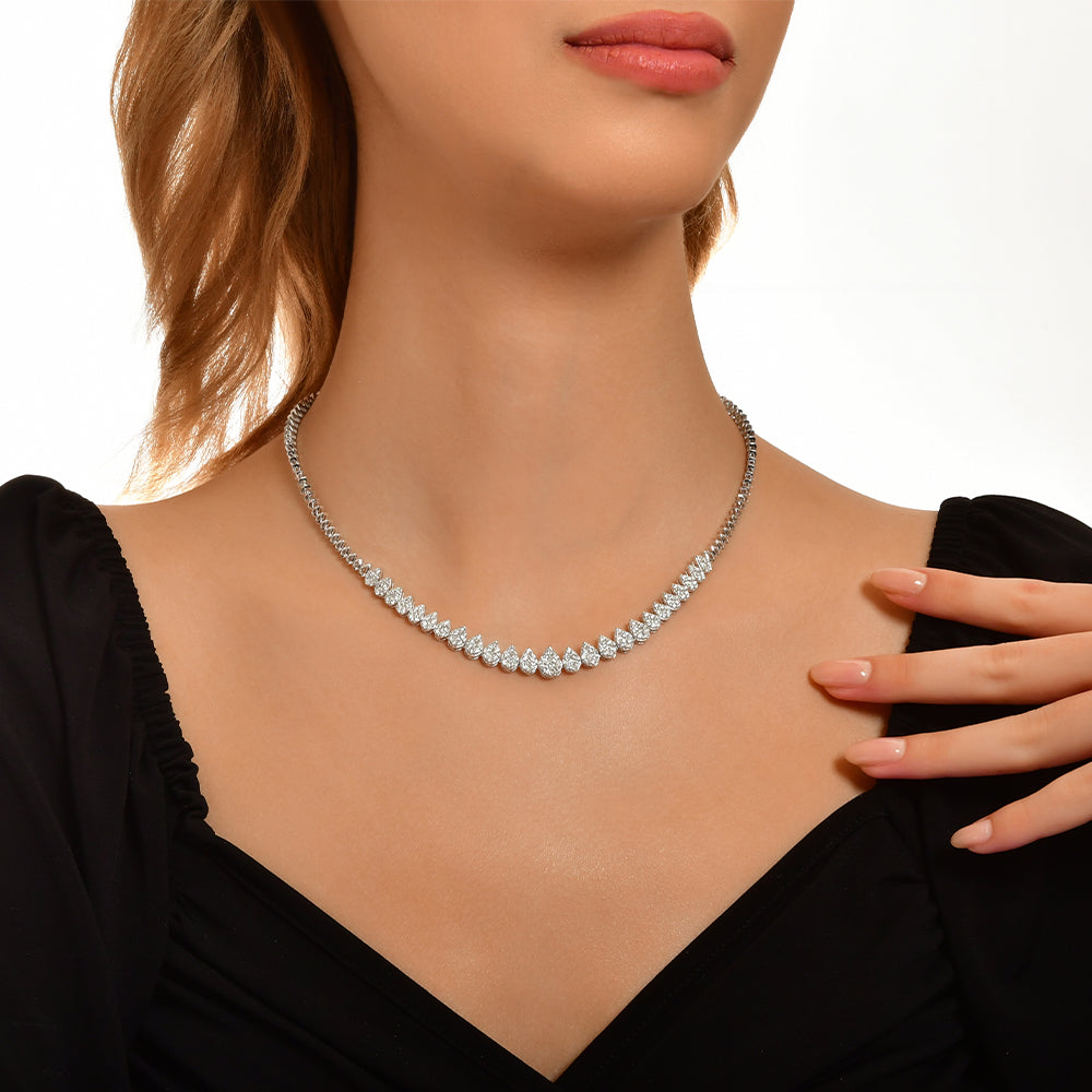 3.94 Karat matrimonio Diamante Gerdanlık
