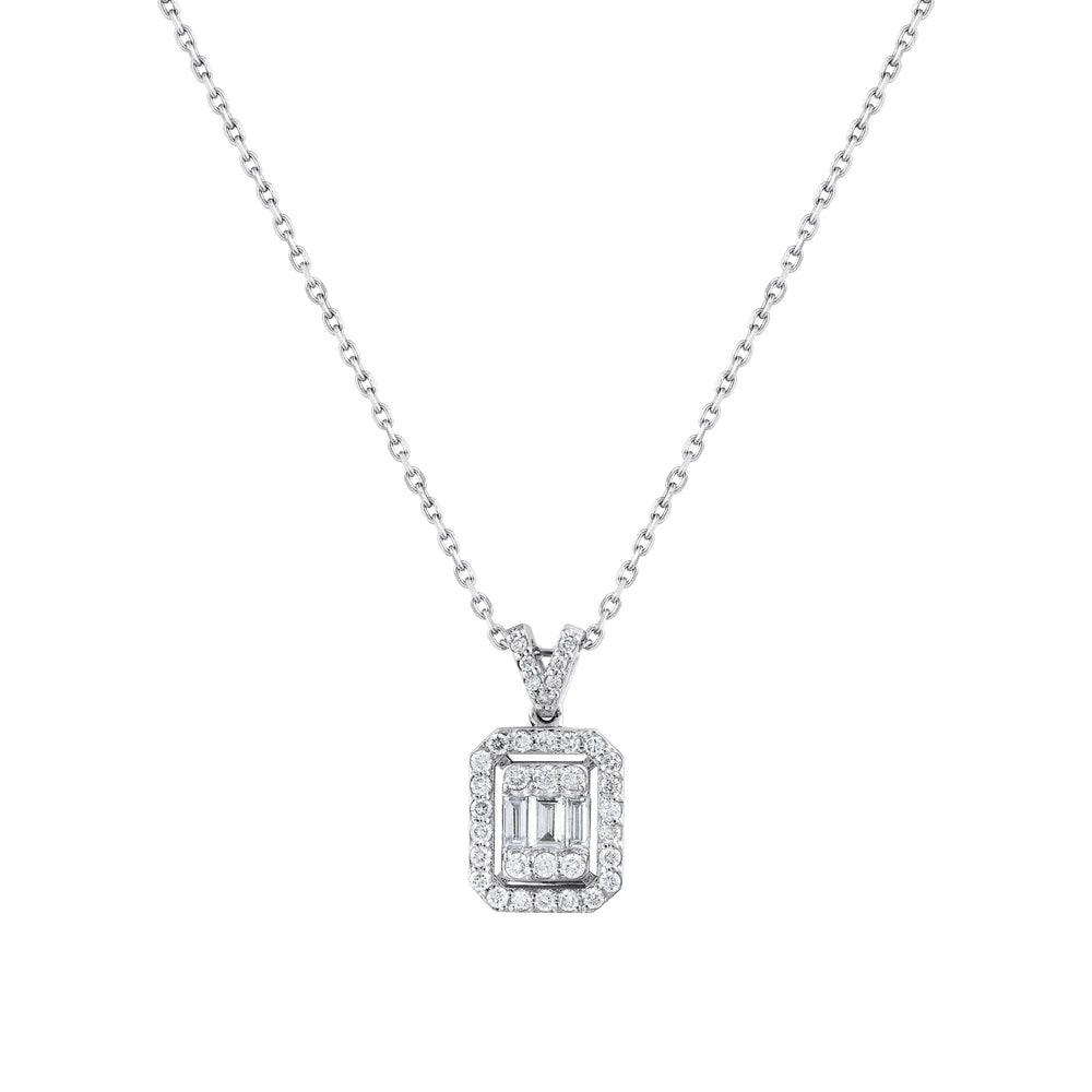0.40 Karat Nova Diamante baguette Collana