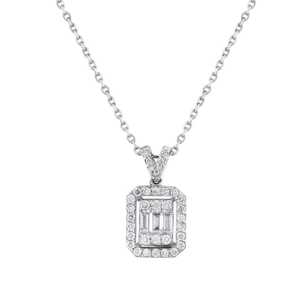 0.40 Karat Nova Diamante baguette Collana
