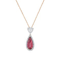 2.81 Karat Cannella Turmalin Diamante Collana