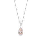 1.78 Karat Fragola Morganit Diamante Collana
