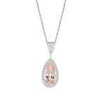 1.78 Karat Fragola Morganit Diamante Collana