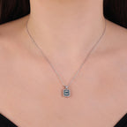 0.55 Karat Deep Blue Baget Kolye