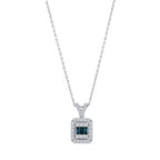 0.29 Karat Deep Blue Baget Kolye
