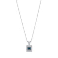 0.29 Karat Deep Blue Baget Kolye