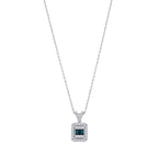 0.29 Karat Deep Blue Baget Kolye