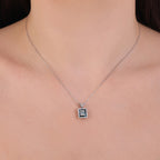 1.71 Karat Deep Blue Baget Pırlanta Set