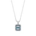 0.44 Karat Deep Blue Baget Collana