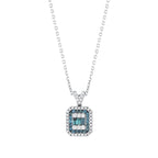 0.44 Karat Deep Blue Baget Collana