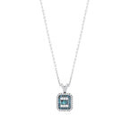 0.44 Karat Deep Blue Baget Collana