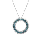 2.06 карата Deep Blue Baget колье