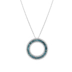 2.06 карата Deep Blue Baget колье