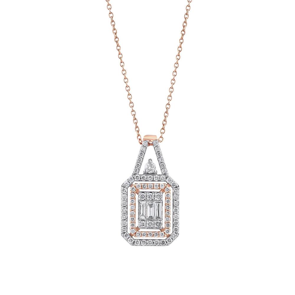 0.61 Karat Evelyn Diamante baguette Collana