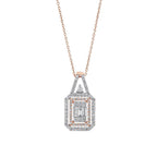 0.61 Karat Evelyn Diamante baguette Collana