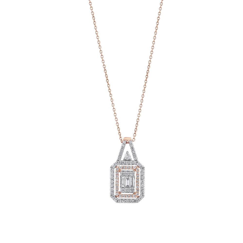 0.61 Karat Evelyn Diamante baguette Collana